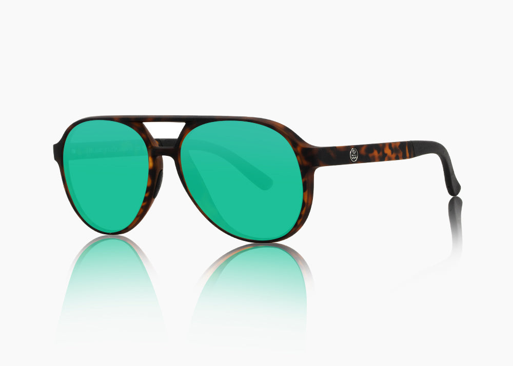 matte tortoise|green flash mirror