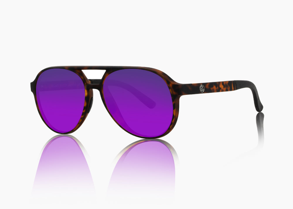 matte tortoise|purple nova mirror