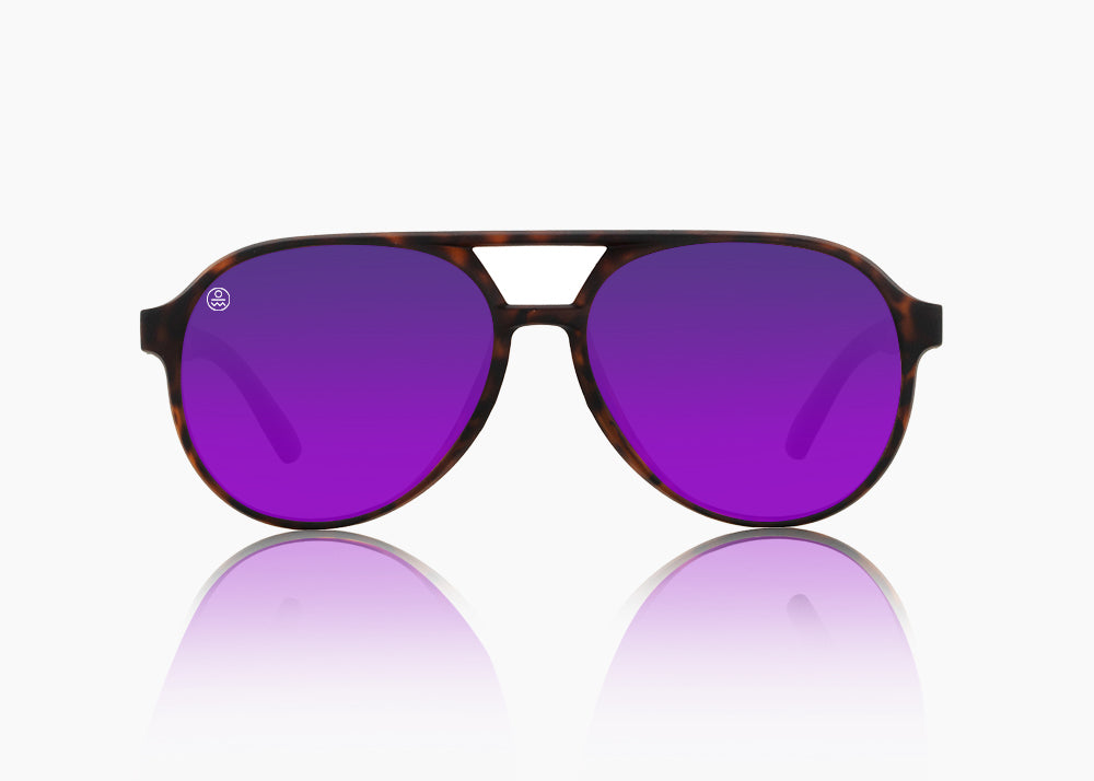 matte tortoise|purple nova mirror