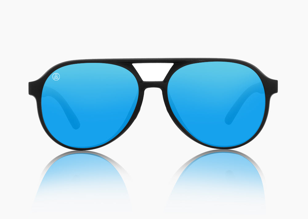 matte black|blue flash mirror