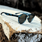 matte blue aqua tortoise|green flash mirror