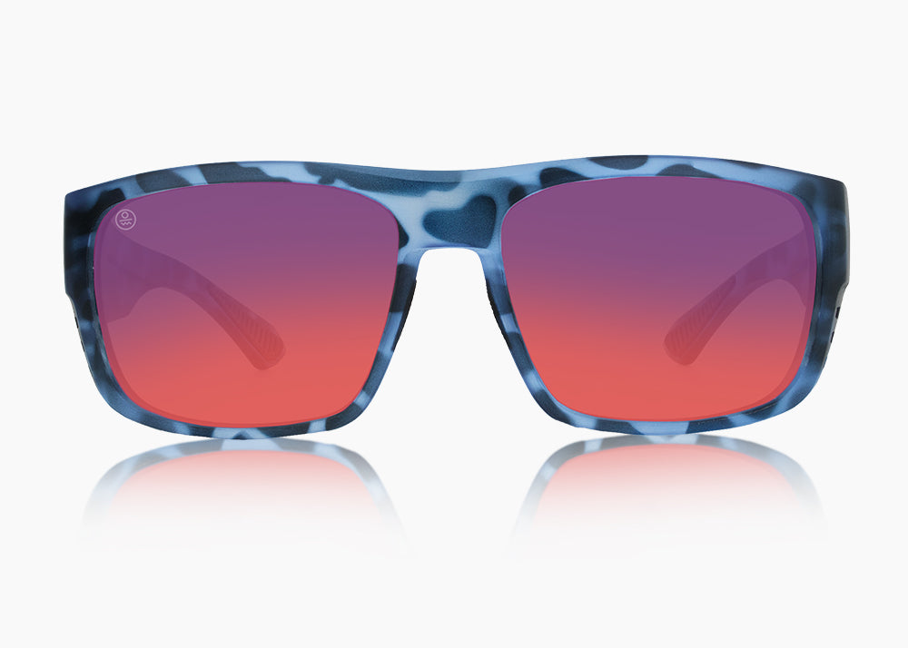 frame|matte blue aqua tortoise|lens|red sunset mirror
