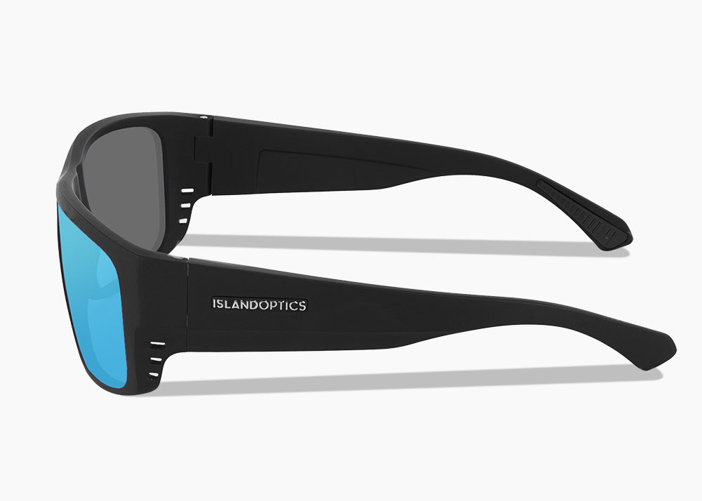 frame|matte black|lens|blue flash mirror