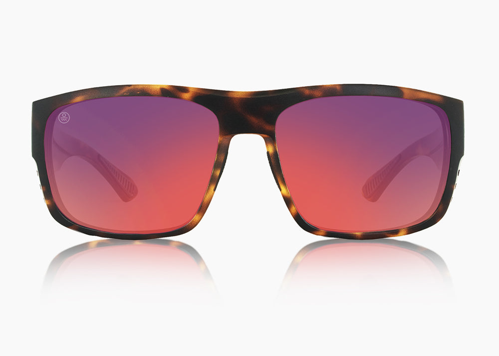 frame|matte tortoise|lens|red sunset mirror