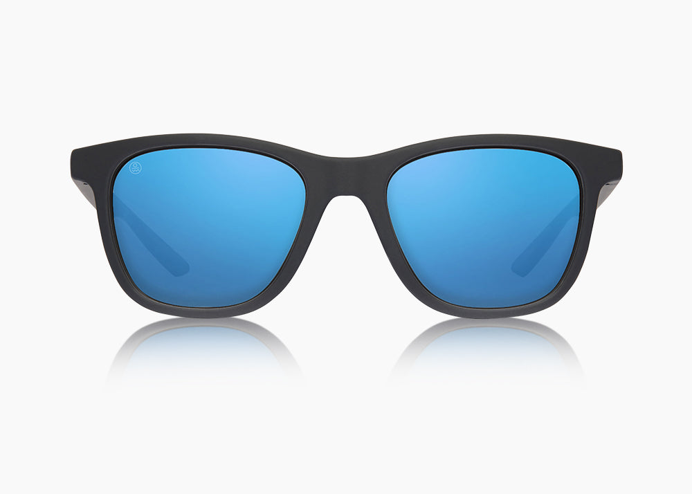 frame|matte black|lens|blue flash mirror
