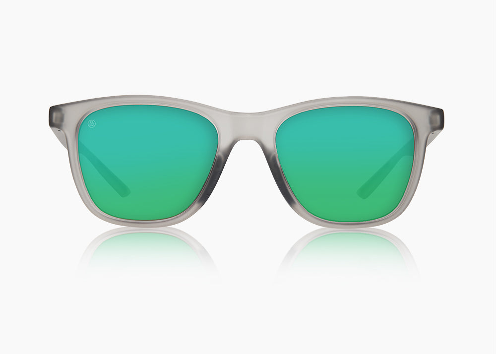 frame|matte translucent gray|lens|green flash mirror