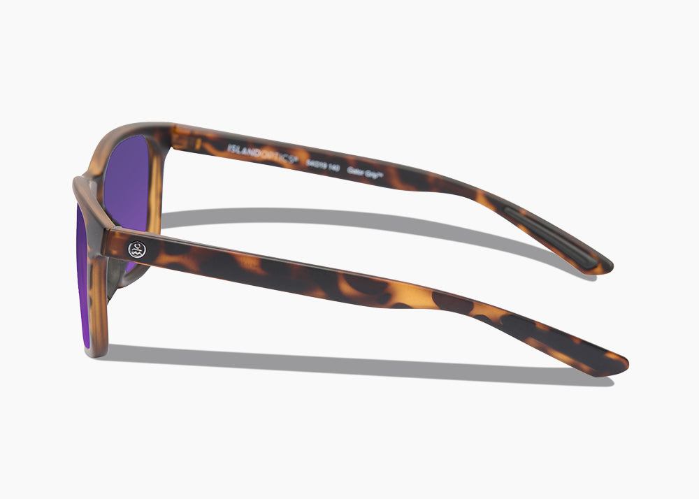 frame|matte tortoise|lens|purple nova mirror