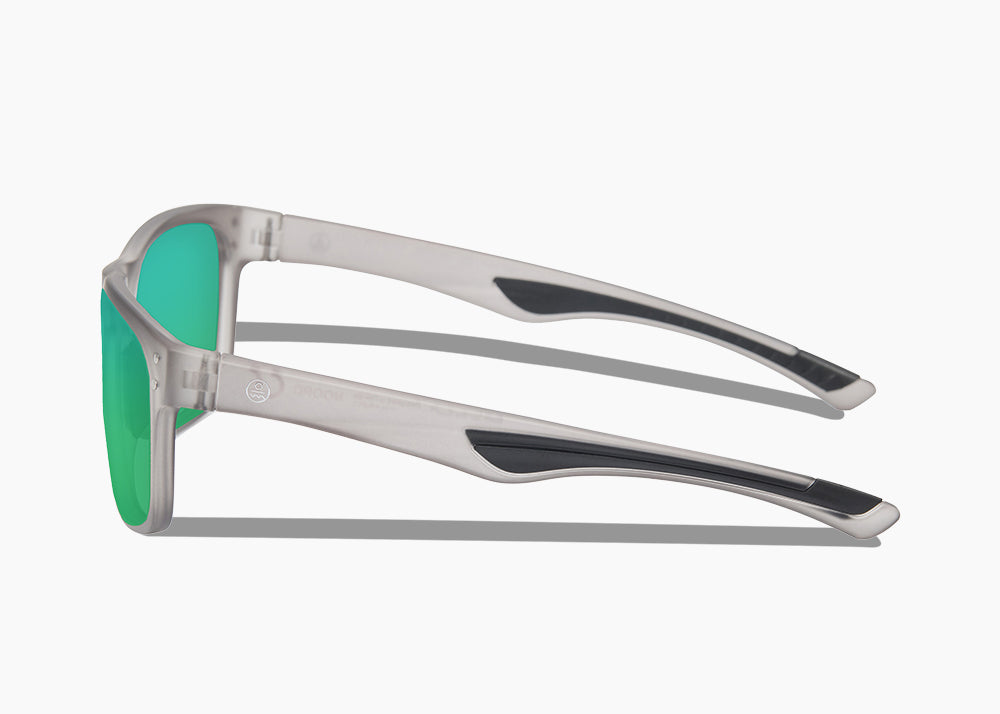 frame|matte translucent gray|lens|green flash mirror 