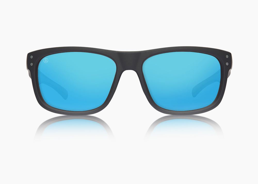 frame|matte black|lens|blue flash mirror