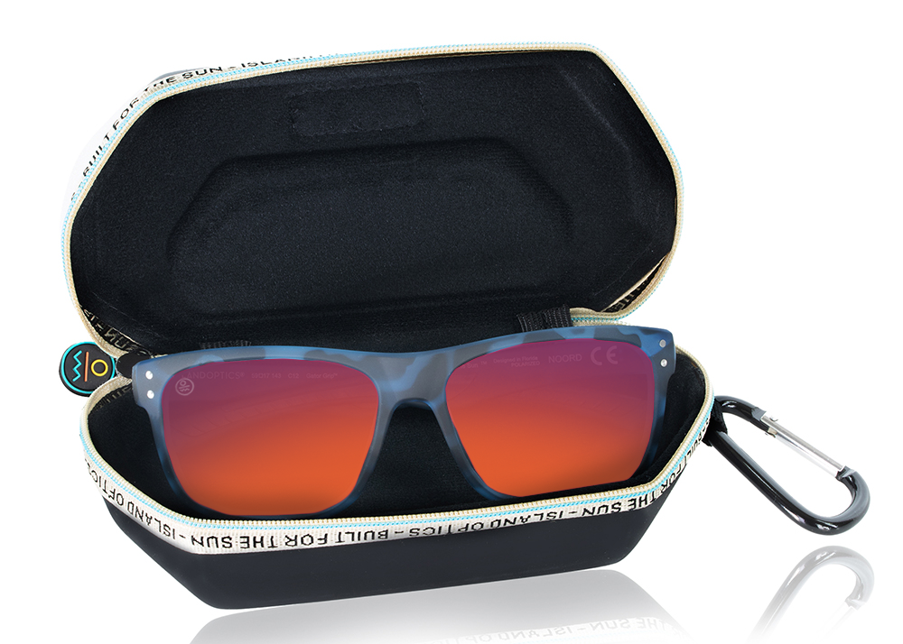 frame|matte blue aqua tortoise|lens|red sunset mirror