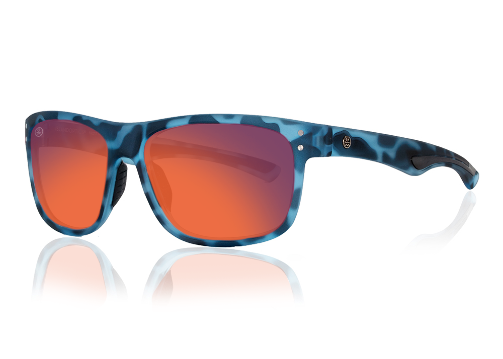 frame|matte blue aqua tortoise|lens|red sunset mirror