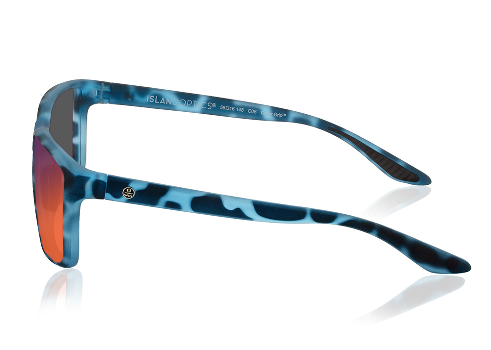 red-sunset-mirror-matte-blue-aqua-tortoise