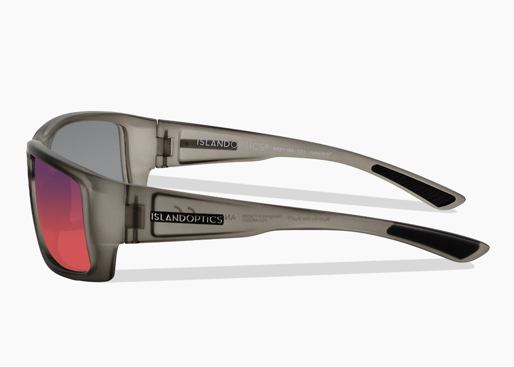 matte translucent gray|red sunset mirror