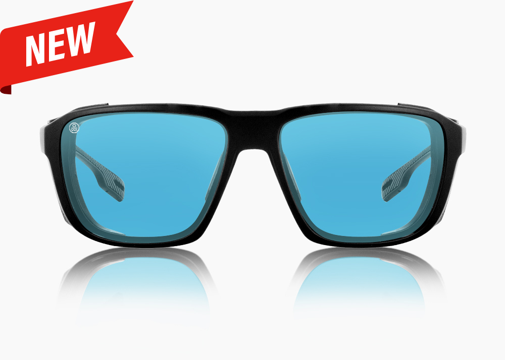 matte black|blue flash mirror