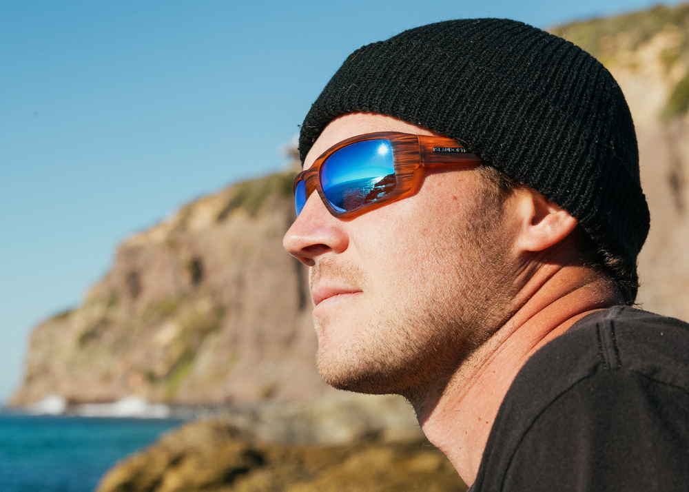 matte black|blue flash mirror