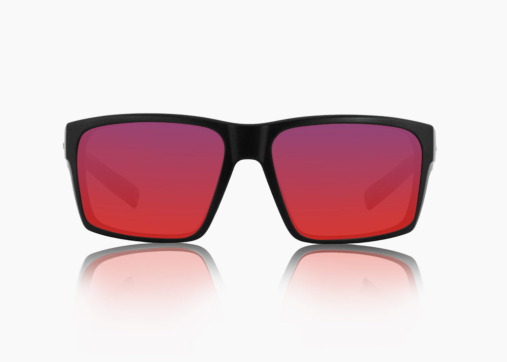 matte black|red sunset mirror