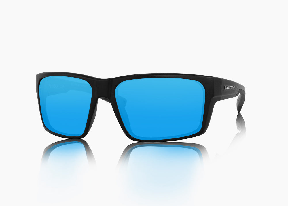 matte black|blue flash mirror