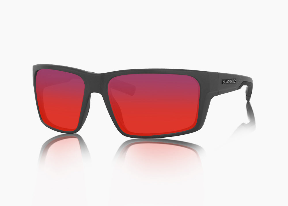smoke gray|red sunset mirror