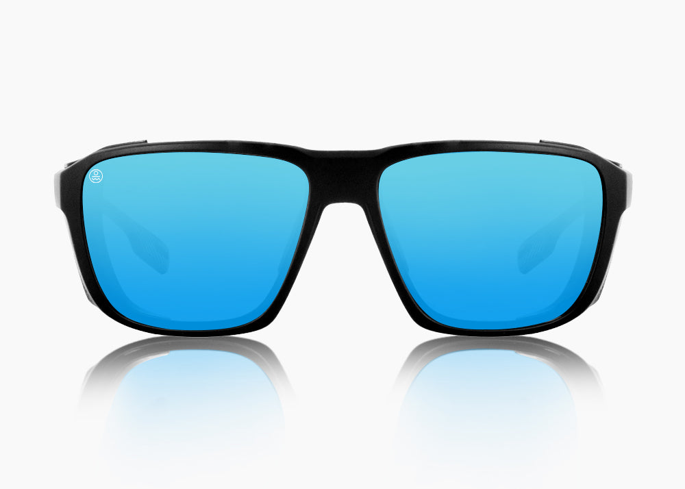 matte black|blue flash mirror 