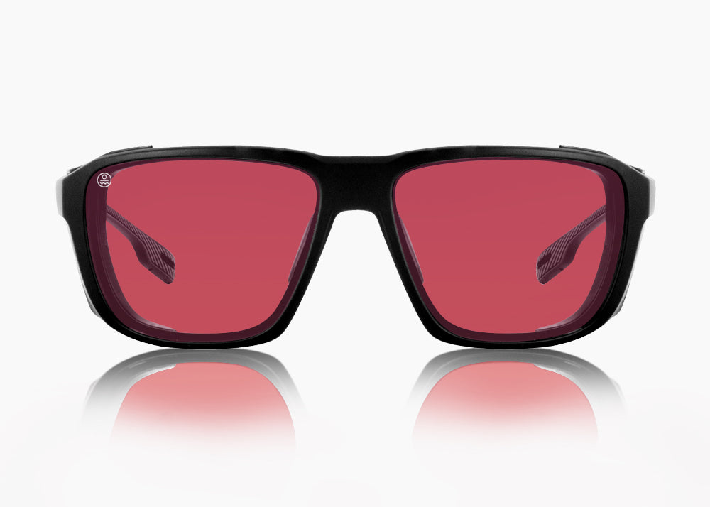 matte black|red sunset mirror