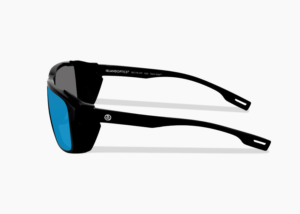 matte black|blue flash mirror 