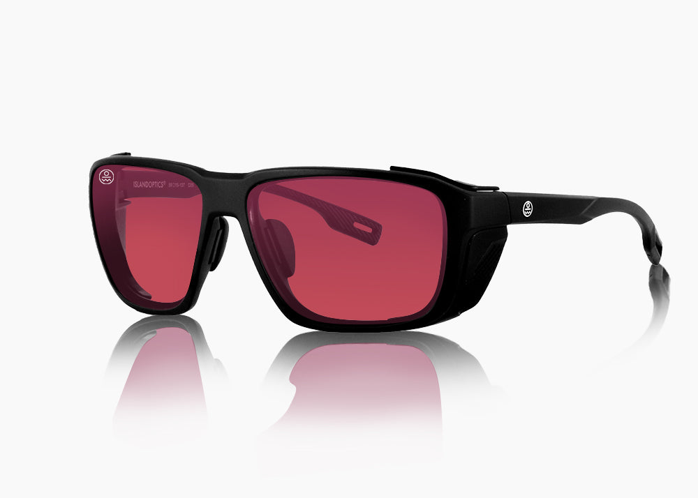 matte black|red sunset mirror