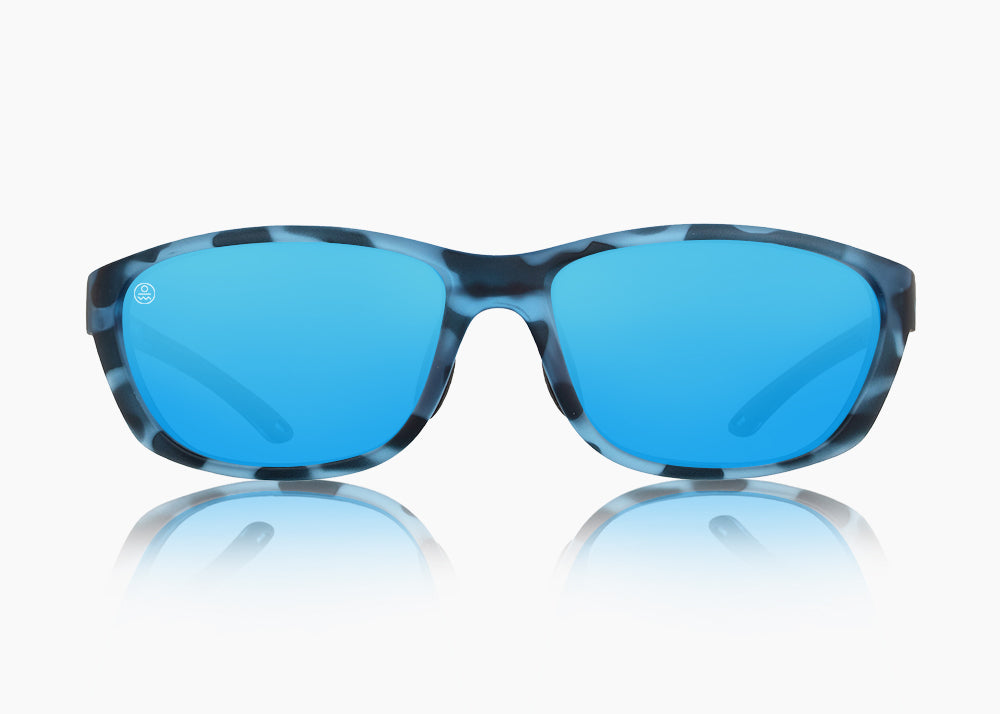 matte blue aqua tortoise|blue flash mirror