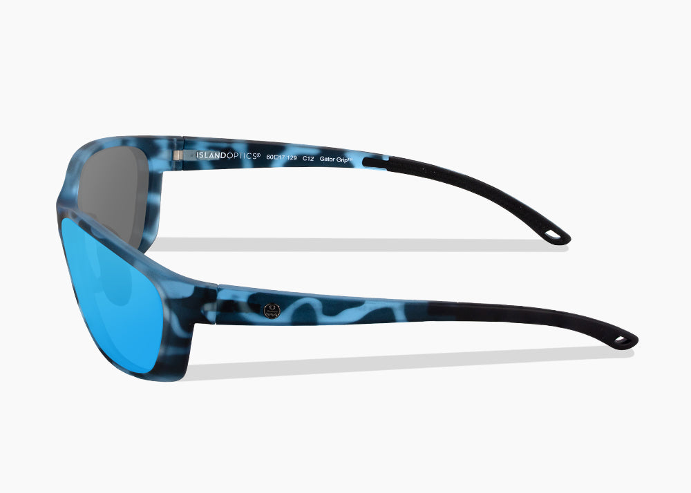 matte blue aqua tortoise|blue flash mirror
