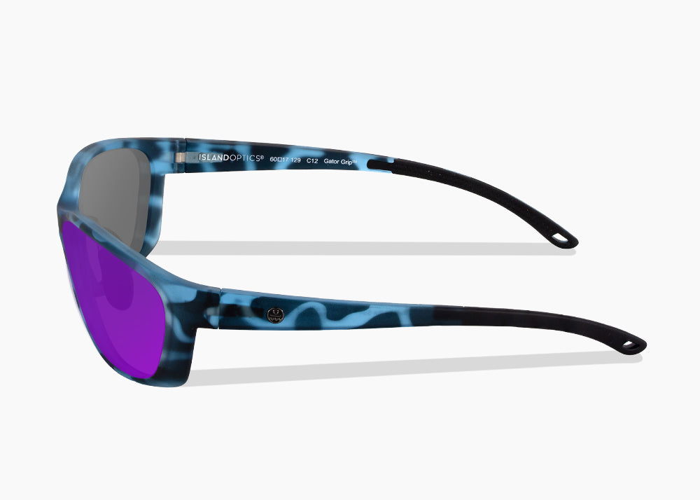 matte blue aqua tortoise|purple nova mirror