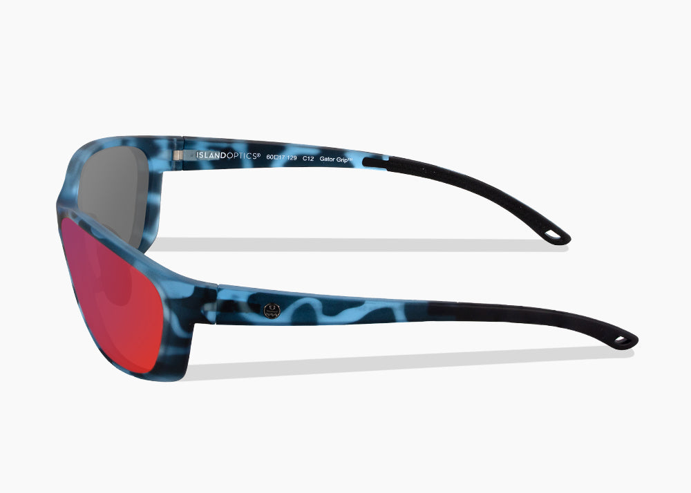 matte blue aqua tortoise|red sunset mirror