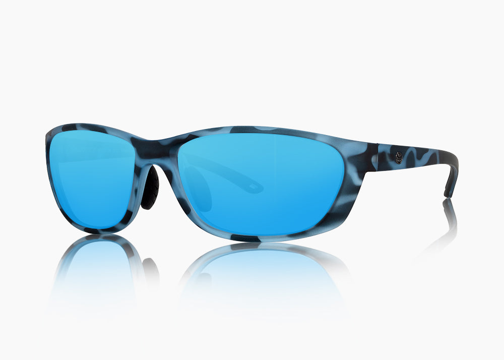 matte blue aqua tortoise|blue flash mirror